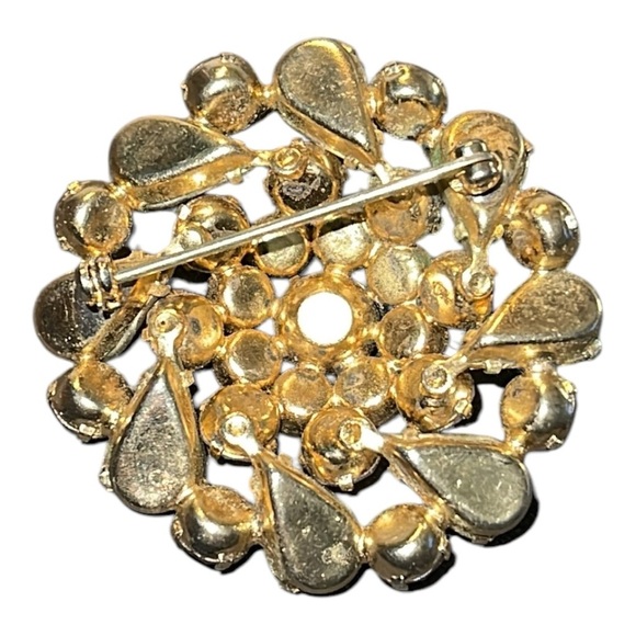 006 Vintage AB and faux teardrop Pearl cluster brooch. Stunning clarity - Picture 3 of 6